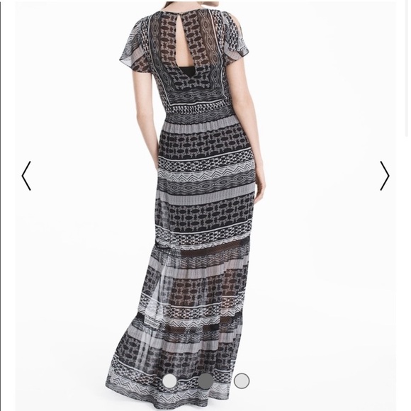 White House Black Market Women's
Flutter-Sleeve Printed Woven Maxi Dress - Picture 6 of 16